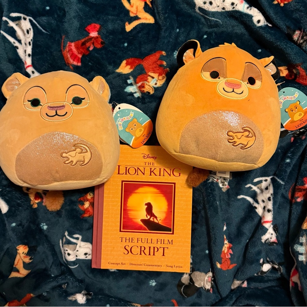 Disney Lion King Plush Squishmallows and Full Film Script Book